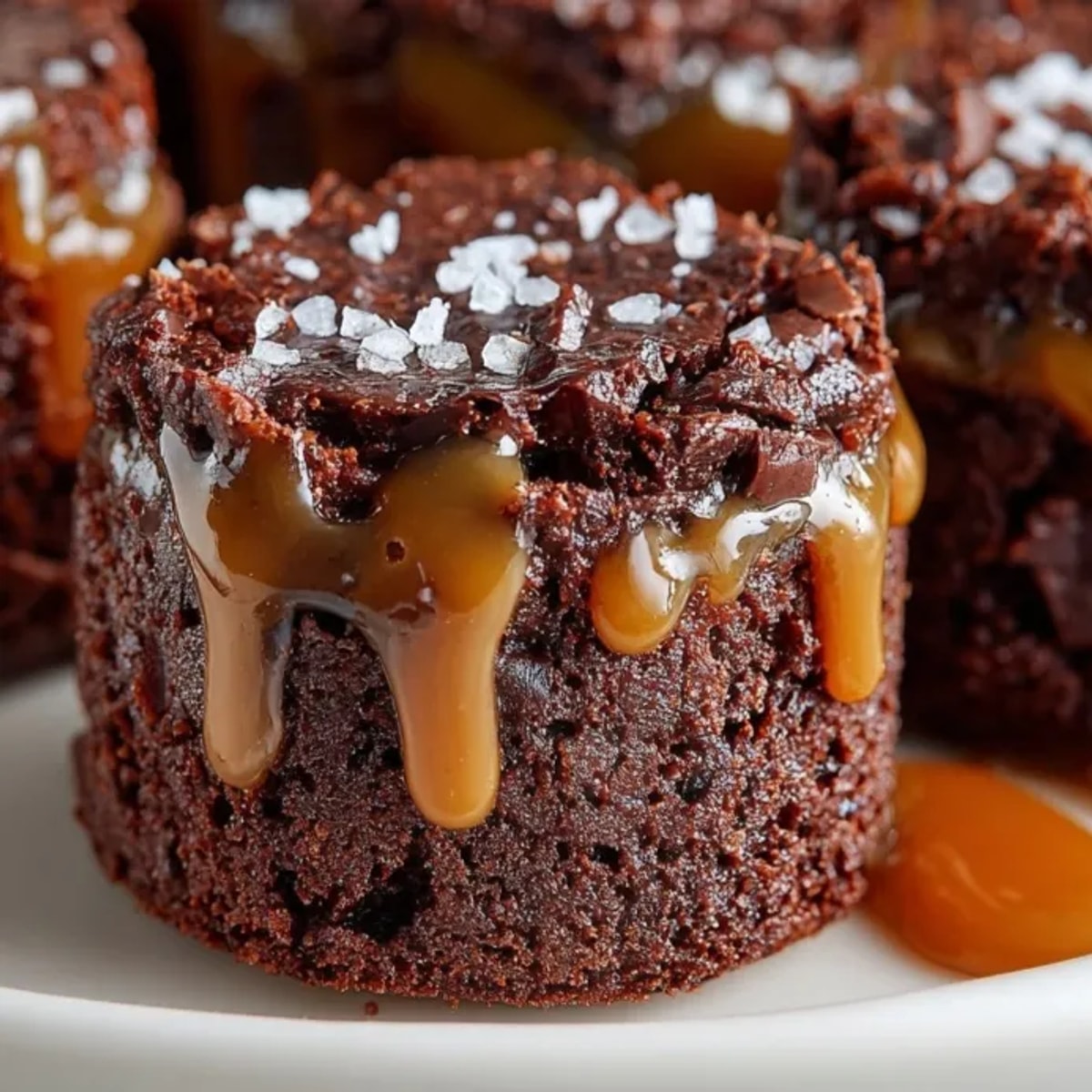 Warm, fudgy Salted Caramel Brownie Bites; enjoy these tempting treats fresh from the oven!