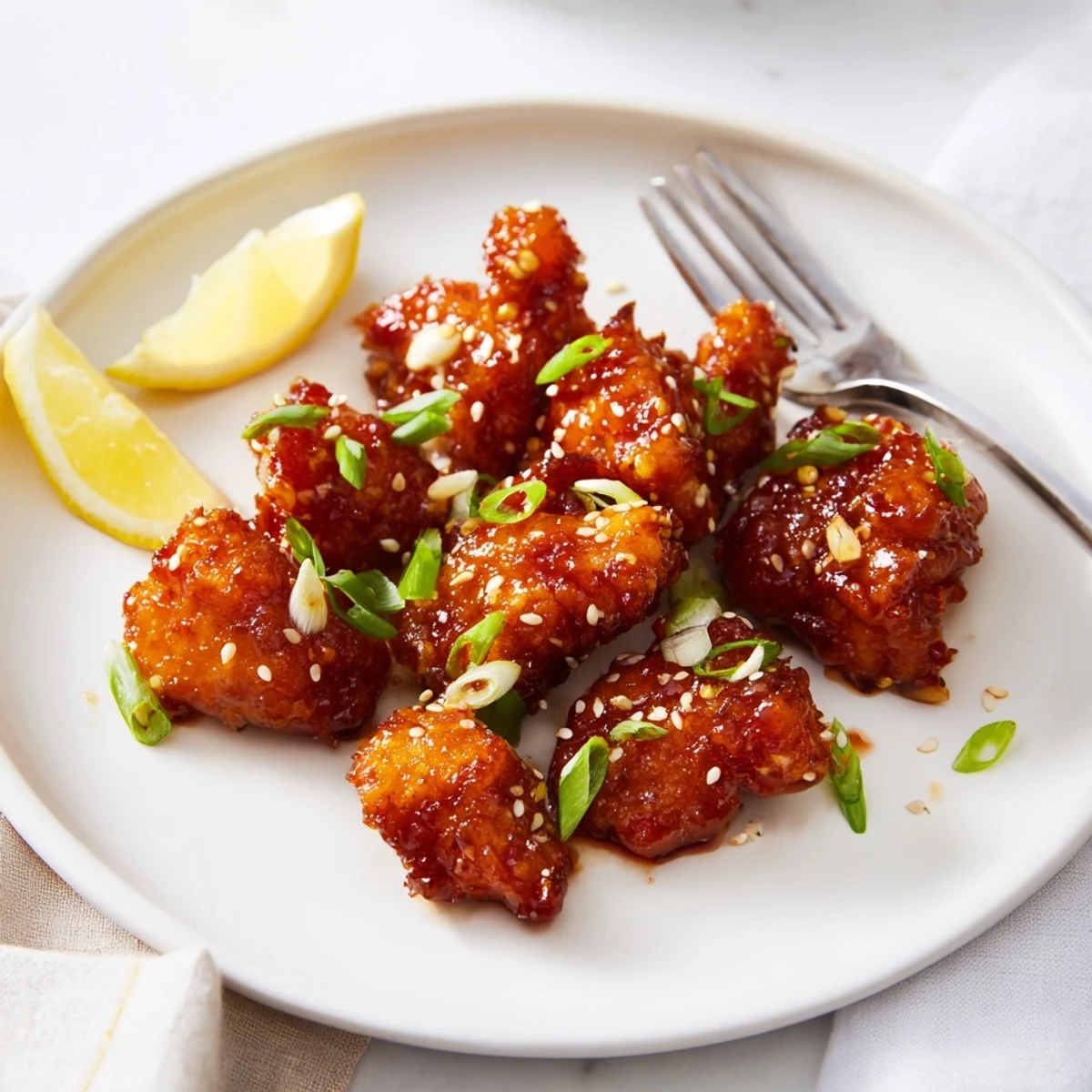 Tender chicken bites coated in savory-sweet chili glaze, perfect for any occasion.
