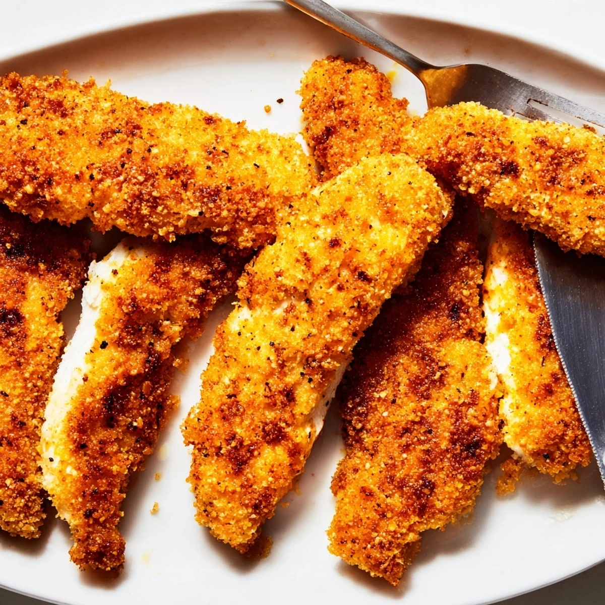 Crispy Pickle Ranch Chicken Tenders served with creamy dipping sauces for a tasty snack.  