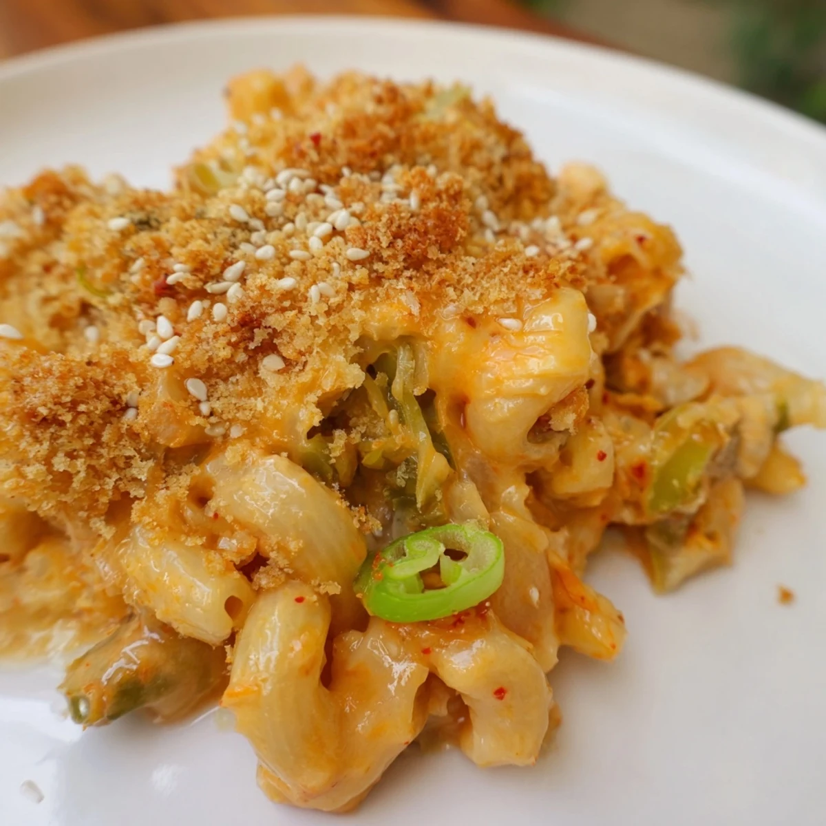 Spicy Kimchi Mac & Cheese