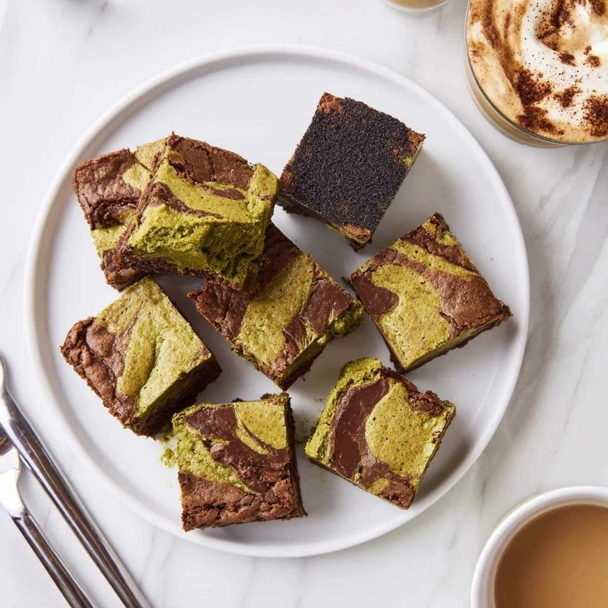 Indulge in Global Dessert Mash-Ups featuring matcha-miso brownies and creamy cheesecake bars.  