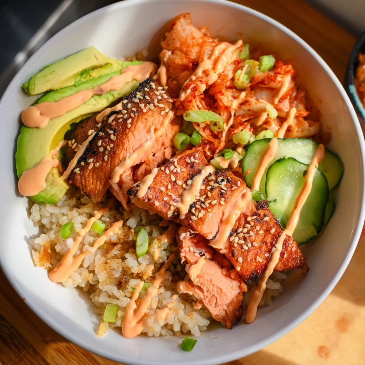 Crispy Salmon Rice Bowl