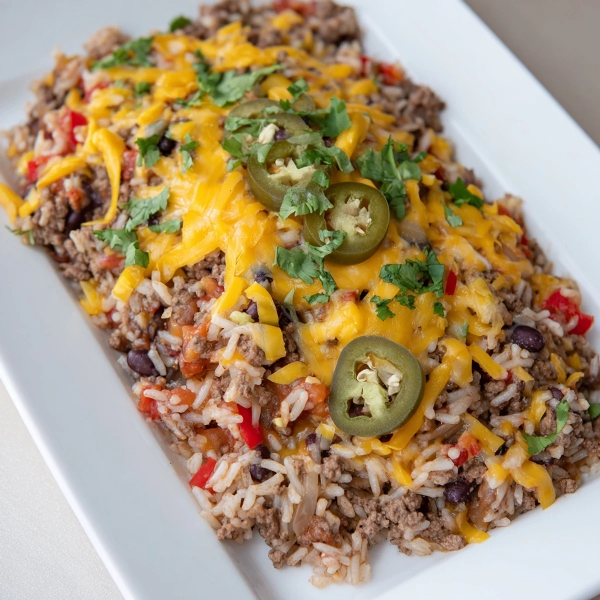 Tex-Mex Beef Rice Casserole
