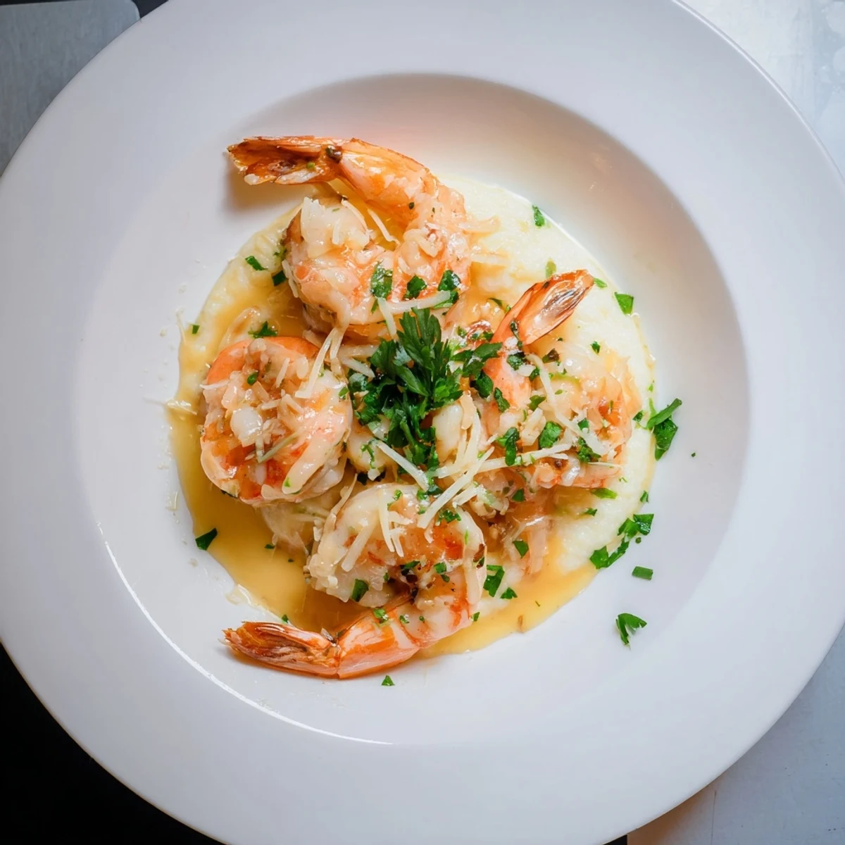 Shrimp Grits Garlic Butter