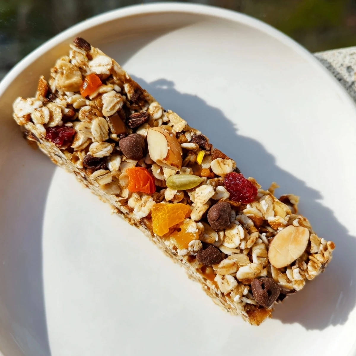 These chewy granola bars, packed with oats and seeds, offer a wholesome snack option.