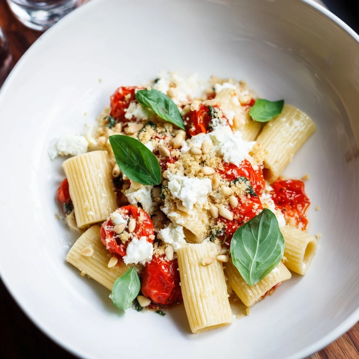 Baked Goat Cheese Tomato Pasta