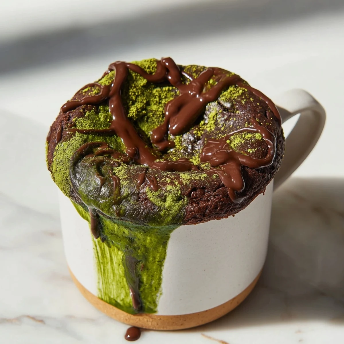 Matcha Peppermint Brownie Batter