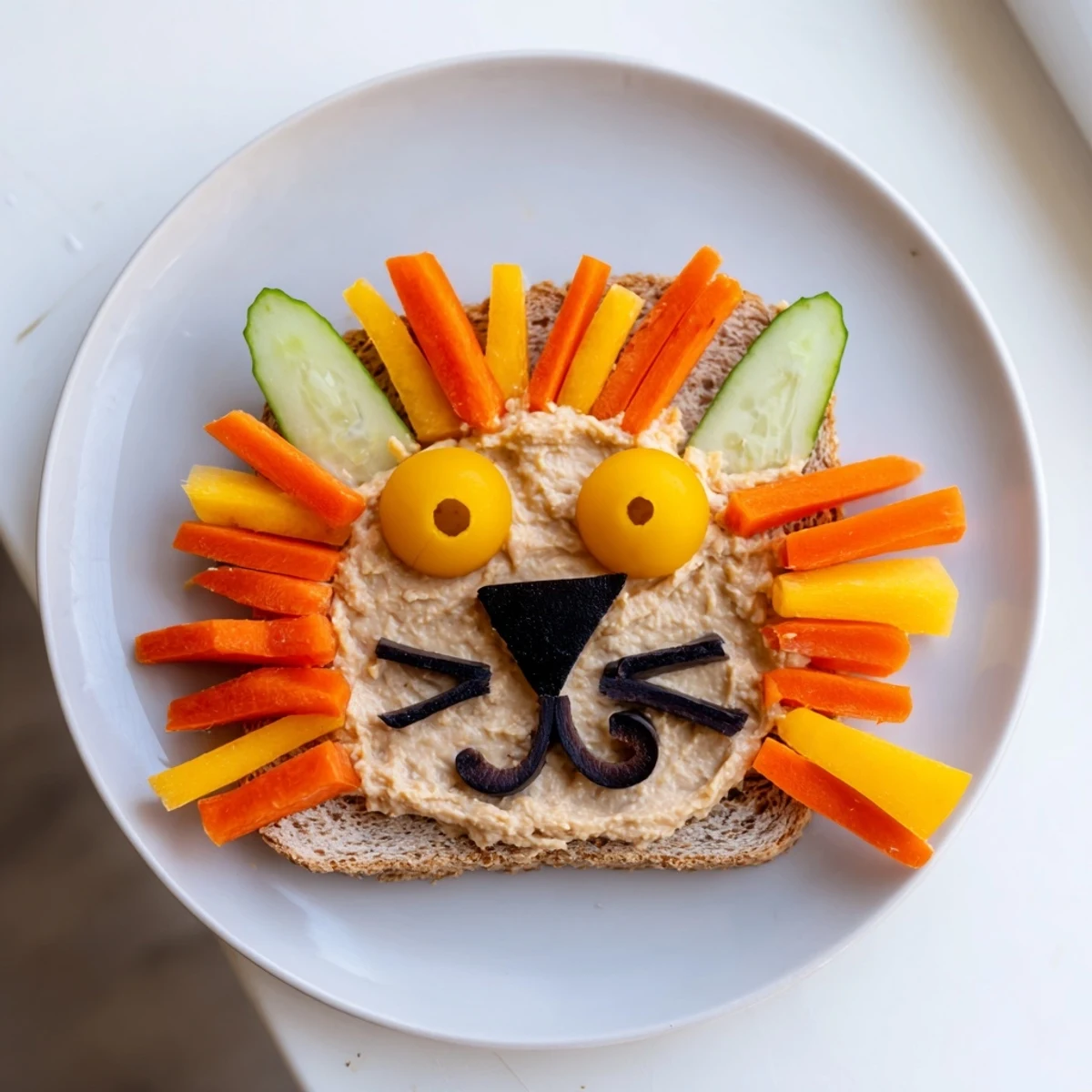 King of the Jungle Lion Lunch Board: A vibrant, kid-friendly board with colorful fruits, veggies, and whole grains.