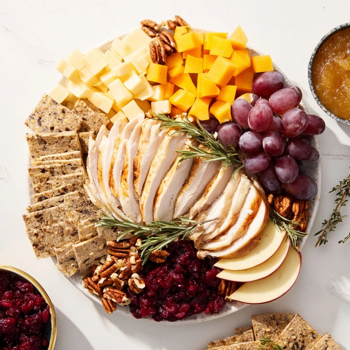 Turkey Cheese Cracker Board