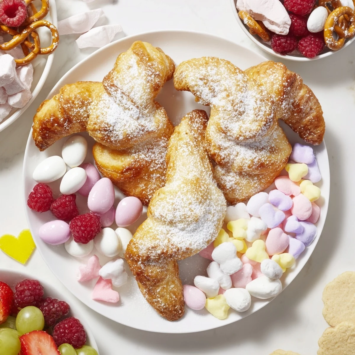 Celebrate with this sweet Angel Wings Candy Board, a delicious assortment with fresh berries and vanilla dip.