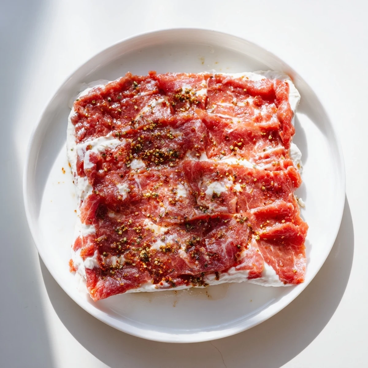 Juicy, thinly sliced Turkish Döner Meat, flavorful and savory, ready to be served in warm pita.