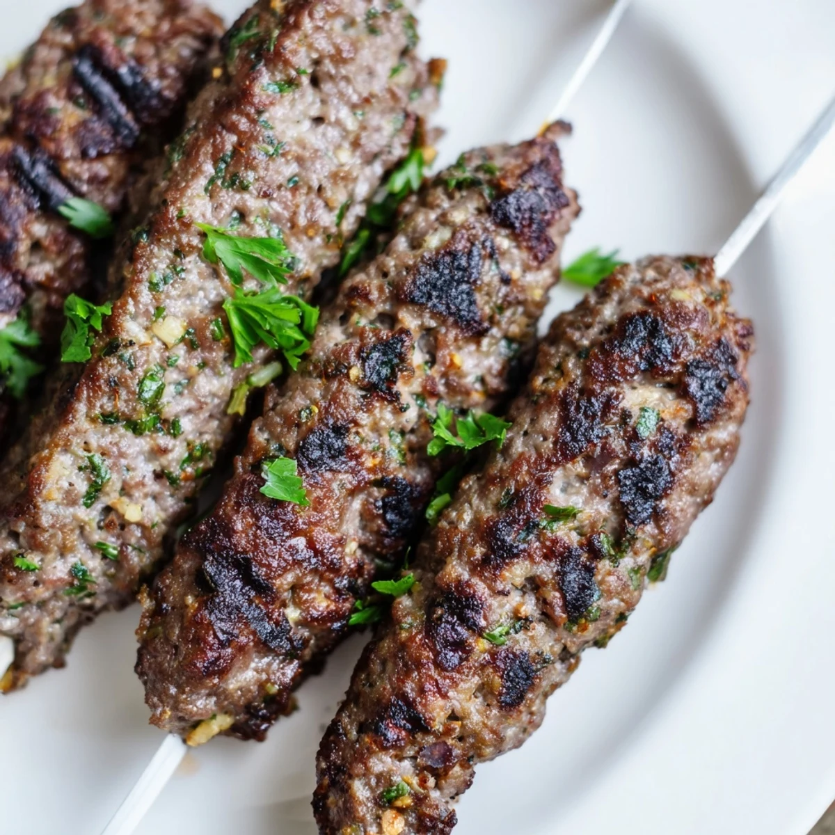 Smoky Iraqi Kebab Tikka skewers, grilled to perfection, offer a delicious, aromatic meat dish.