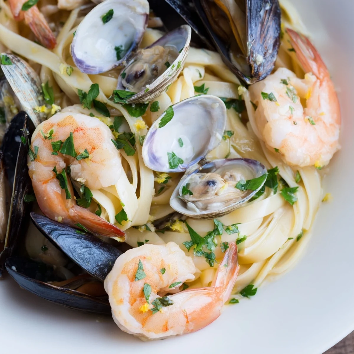 Seafood Linguine with Clams
