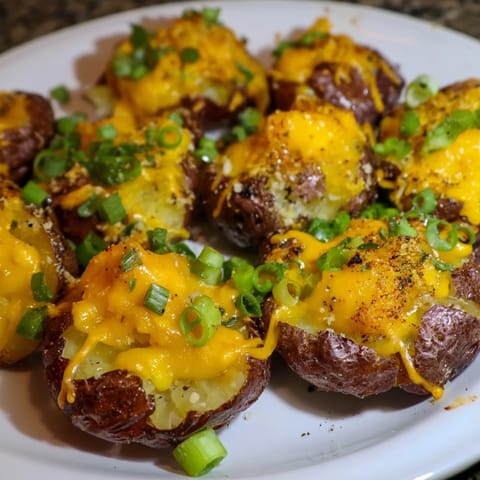 Smashed Green Onion Potato Bombs