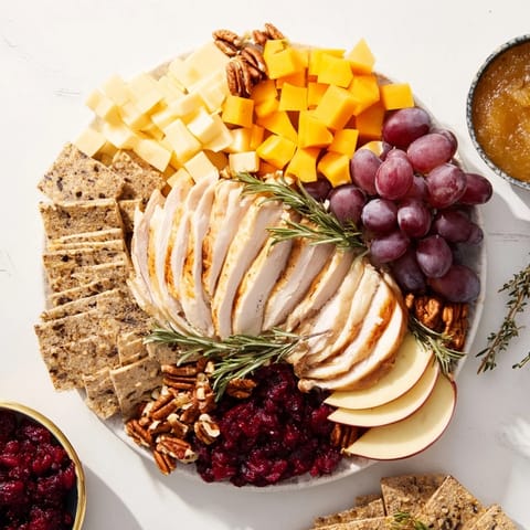 Turkey Cheese Cracker Board