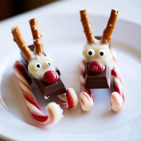 Rudolph Candy Cane Sleds