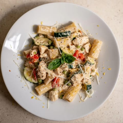 Golden chicken pieces and bubbling sauce coat the pasta in this comforting The Last Bite Chicken Pasta.