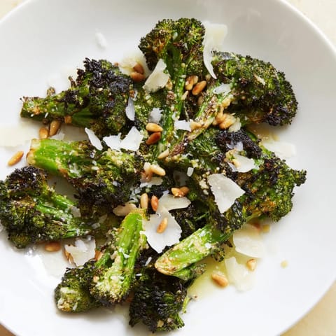 Smoky-edged charred broccoli salad, brightened with lemon, offering a delicious salad idea.