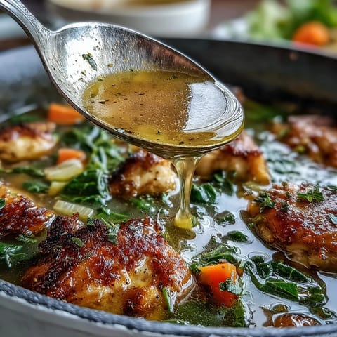A steaming bowl of High Protein Lemon and Turmeric Chicken Soup garnished with fresh parsley and lemon slices.