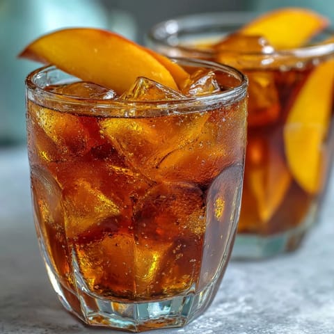 Golden cubes of fresh mango and black tea bags sit beside a clear pitcher, ready to make this refreshing Mango Iced Tea.