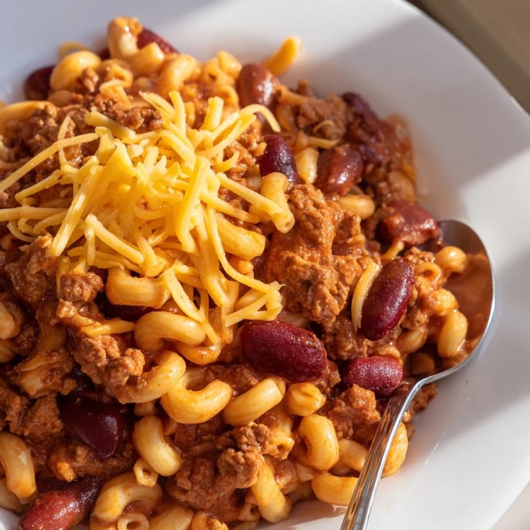 Deliciously creamy one-pot chili mac, easy to make and ideal for weeknight dinners.
