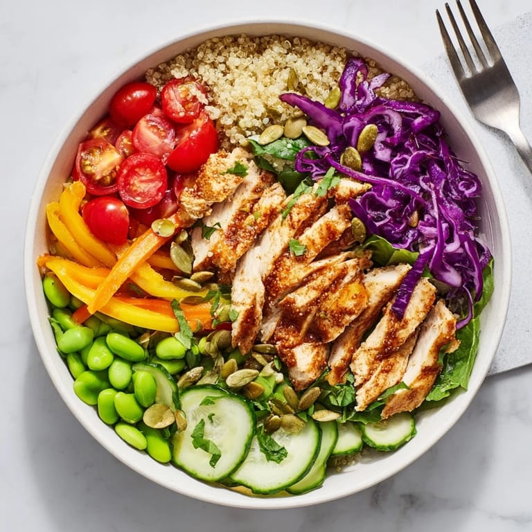 Vibrant Healthy Meal-Prep Bowls showcasing quinoa, lean protein, and fresh greens.  
