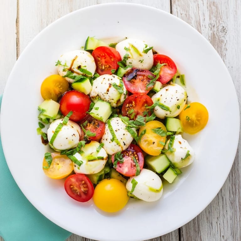 Fresh Simple Holiday Chopped Caprese Salad, a colorful mix of summer flavors, ready in minutes for your holiday table.