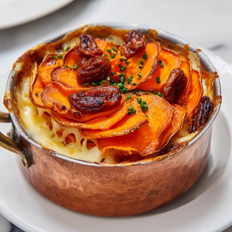 Earthy tones in this Copper Penny Warmth side dish; imagine the rich, savory flavors.