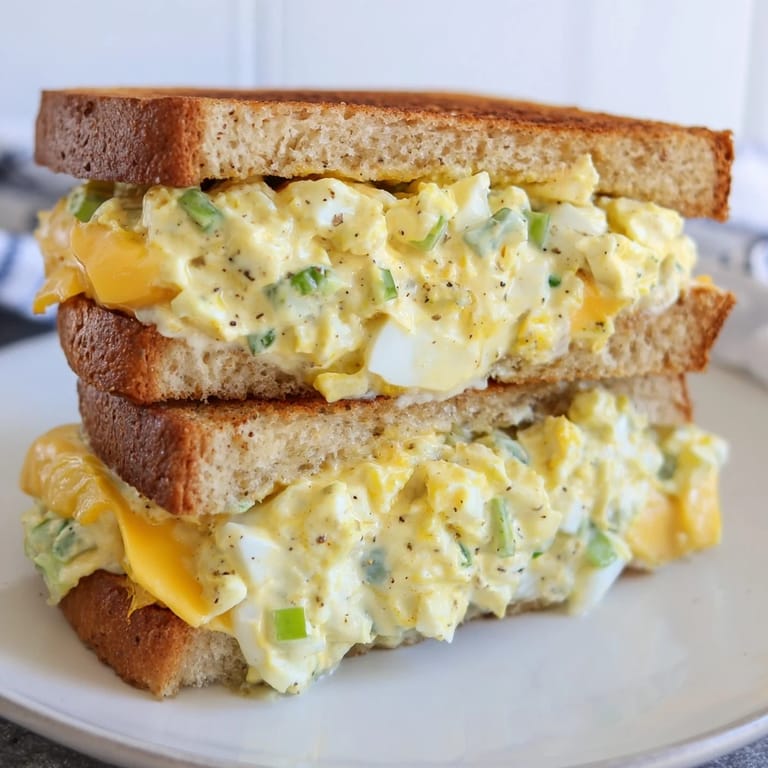 Imagine this: a crispy, buttery Egg Salad Grilled Cheese, ideal for a satisfying vegetarian lunch.