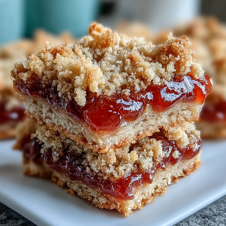 Buttery Guava Jam Bars cool on a wire rack, revealing a jammy center and crumbly texture.