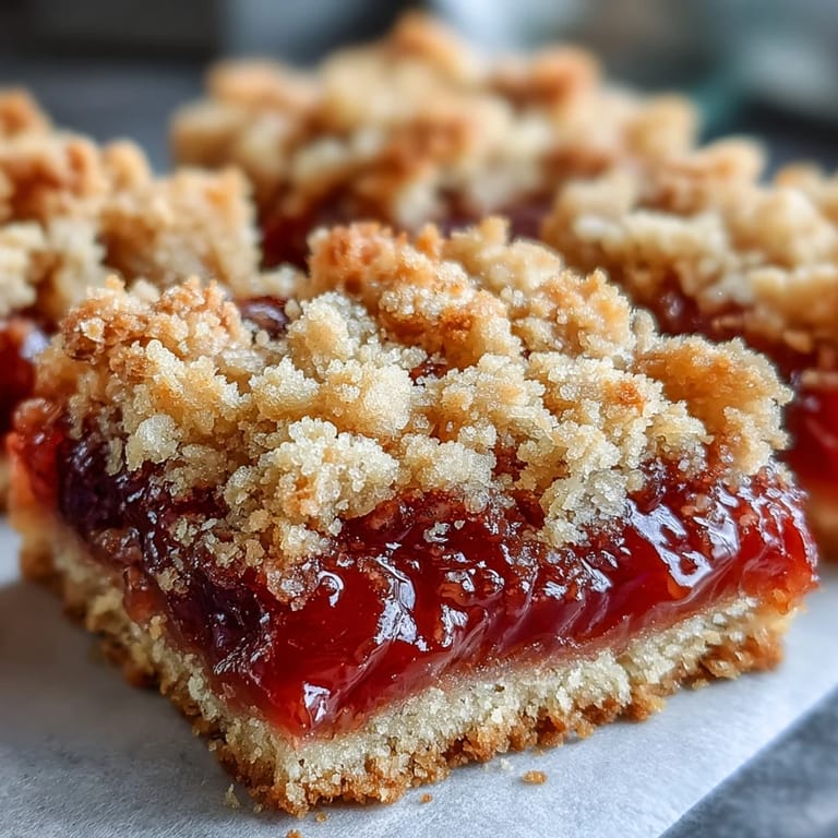 Stacked Guava Jam Bars served with vanilla ice cream for an easy tropical dessert.