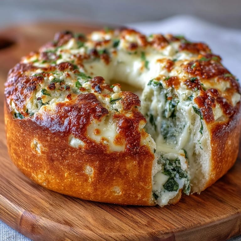 Wholesome, savory Easy Spinach Cottage Cheese Flagels baked golden with creamy cottage cheese, mozzarella, and fresh spinach.